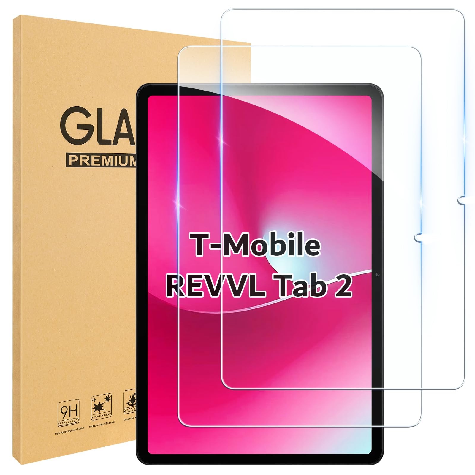 Samlior 2Pack Screen Protector for T-Mobile REVVL Tab 2 Tablet Transparent