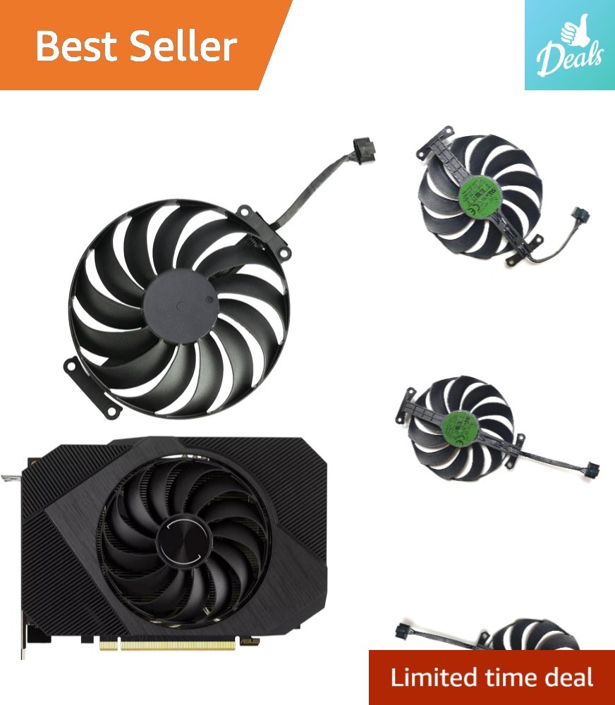 95MM 6-Pin ASUS Phoenix GPU Cooling Fan for RTX 3050/3060 – Quiet & Efficient