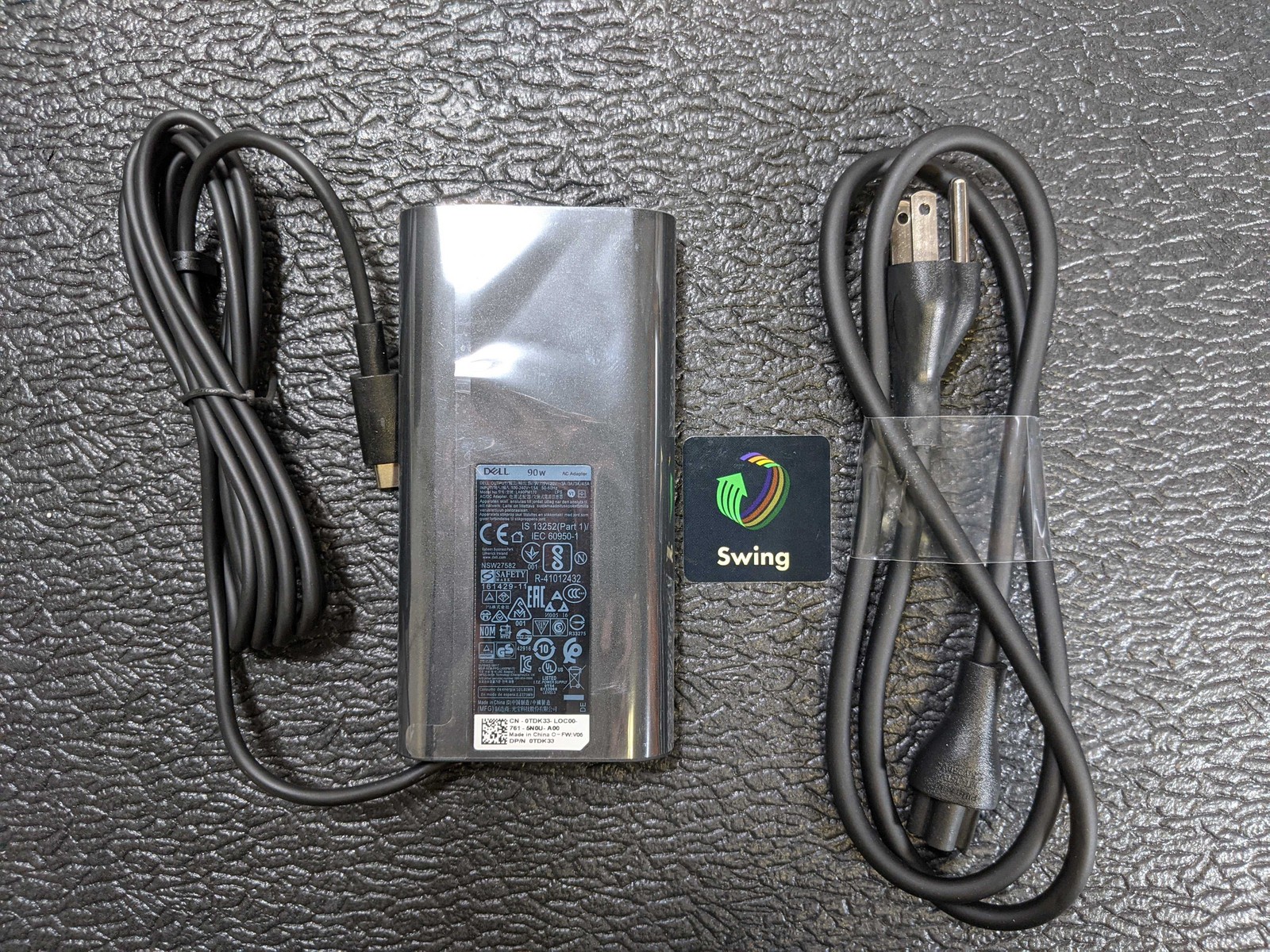 Dell 90W Thunderbolt 3 USB-C Type C AC Power Adapter Charger LA90PM170 0TDK33