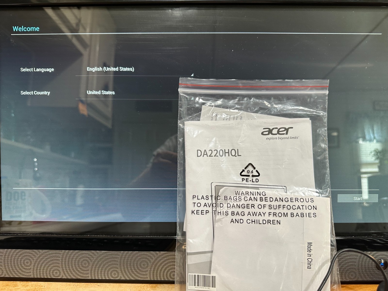 Acer Media All -In- One Touch & Play DA220HQL **READ**
