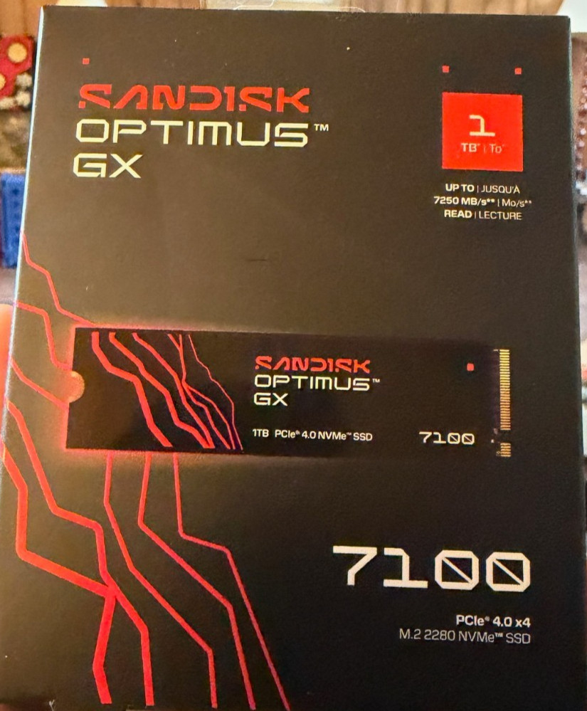 1TB Sandisk Optimus GX 7100 PCIe 4.0×4 NVMe SSD Western Digital. Sealed. FREE SH
