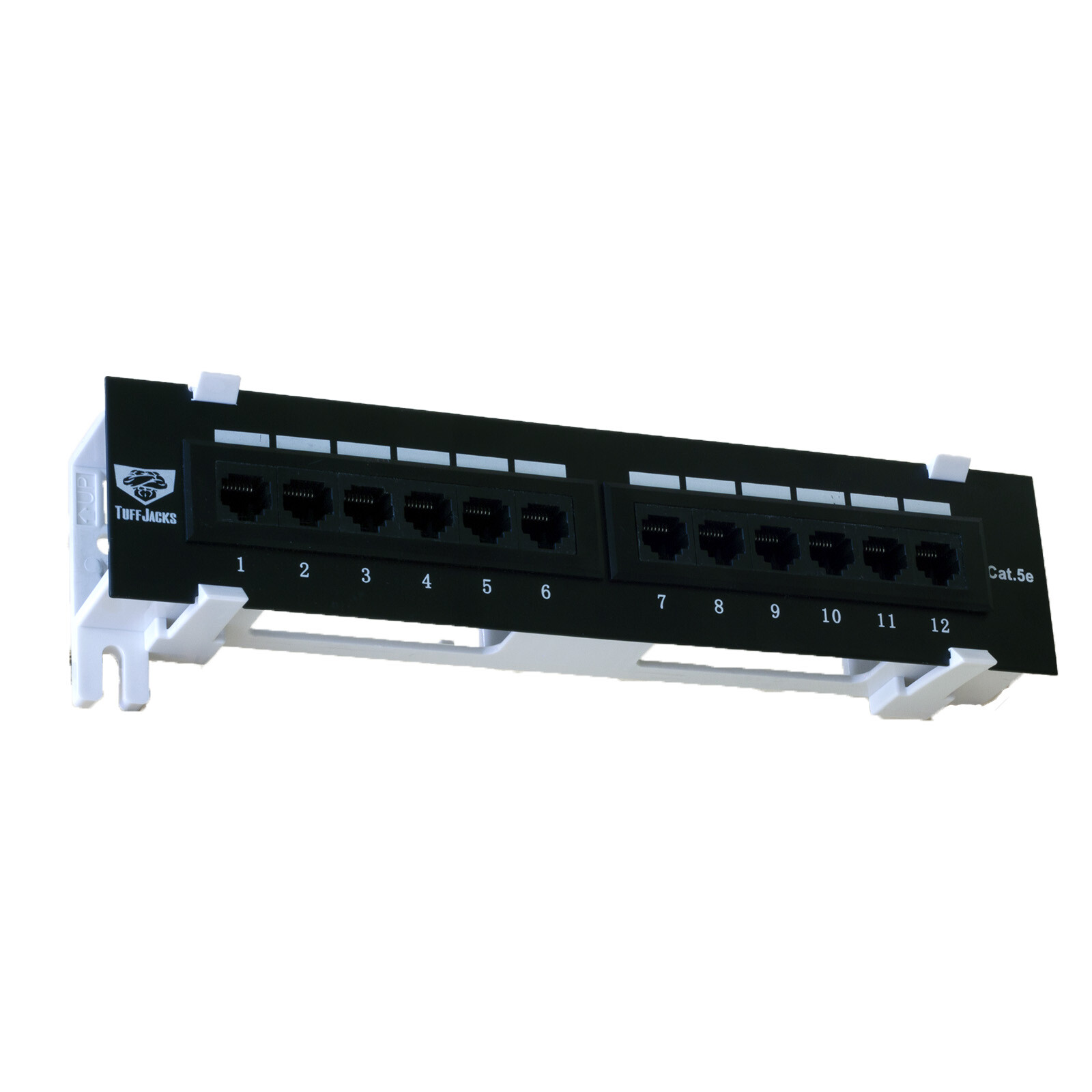 12 Port Cat5e Patch Panel with Wall Mount 2 Pcs Pack Tuff Jacks Free Shipping