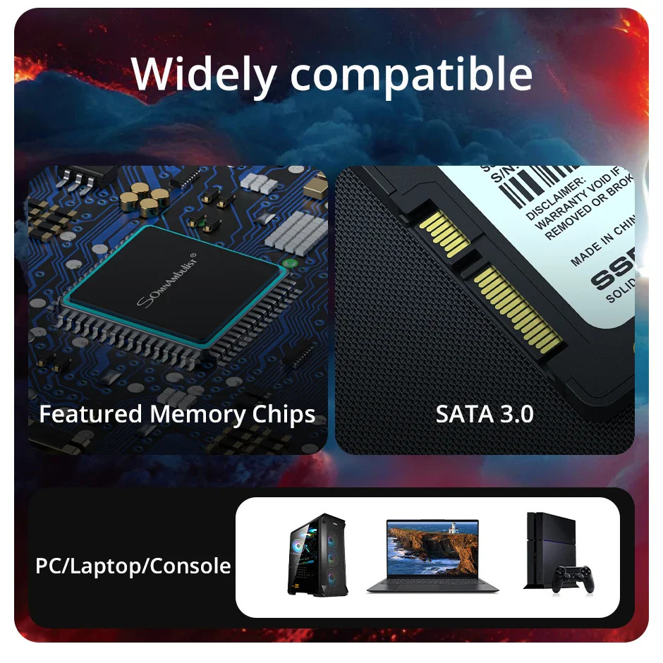 SomnAmbulist 2.5″ SATA III SSD 120GB 240GB Internal Solid State Drive lot