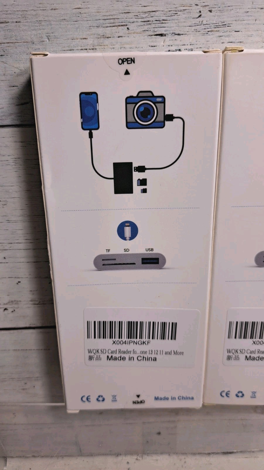 SD Card Reader for iPhone Memory Card Veiwer Support SD Card and TF Card 2 Pack