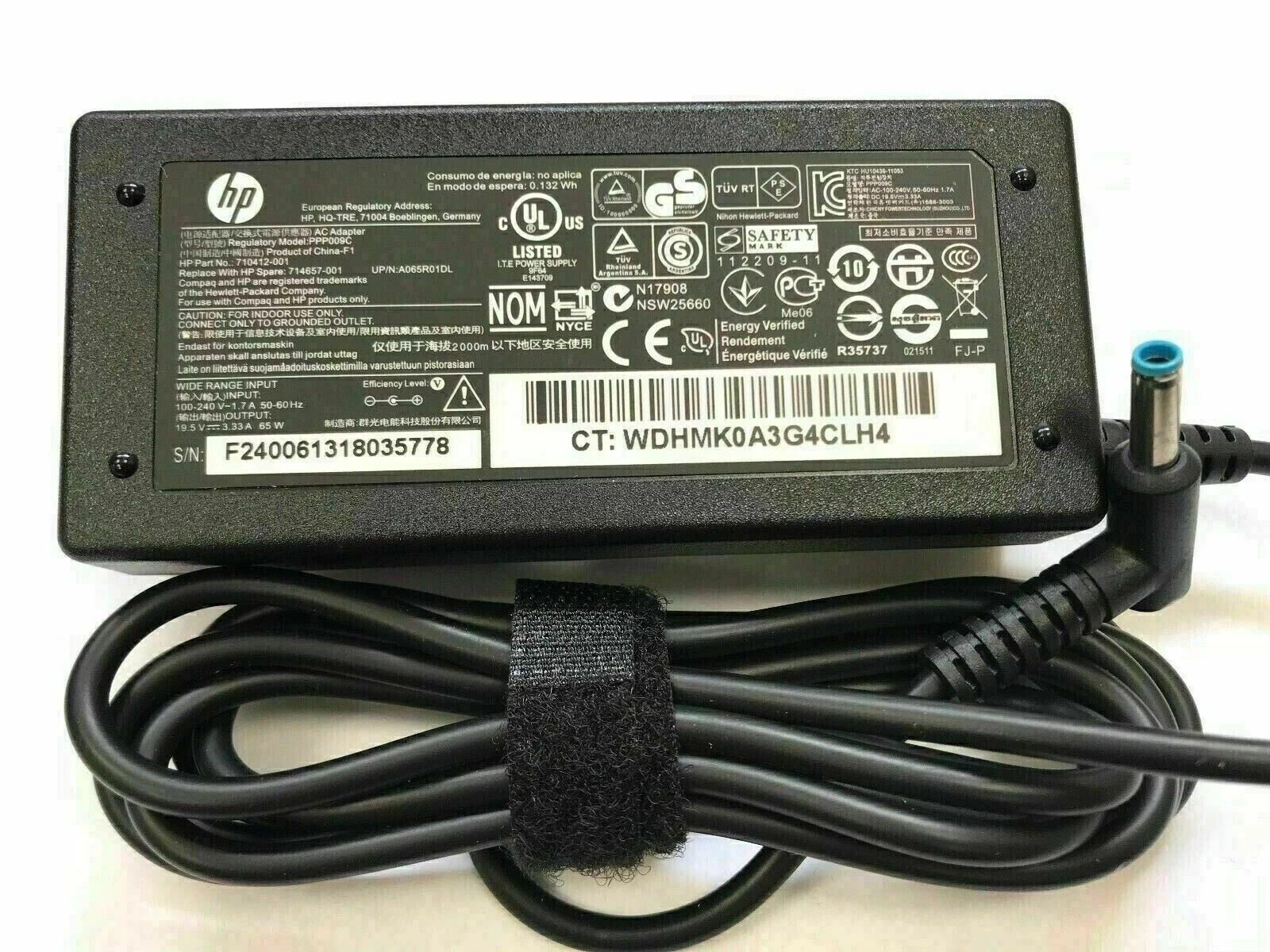 New Genuine 65W 19.5V Laptop Charger AC Adapter for HP Pavilion 14, 15 Series