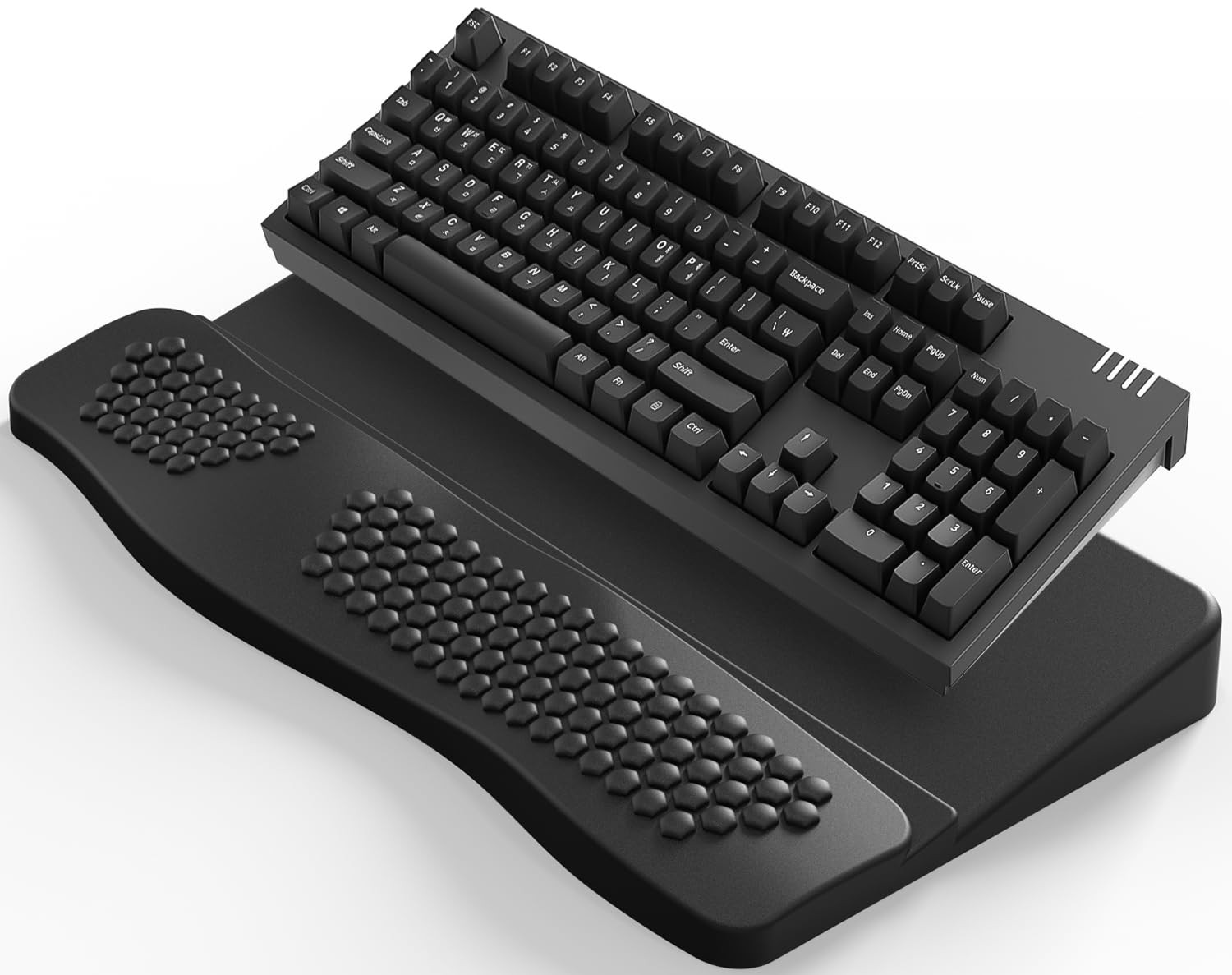 Black 17.13×9.5 In Comfy Ergonomic Keyboard Stand Pad NonSlip Base Gaming
