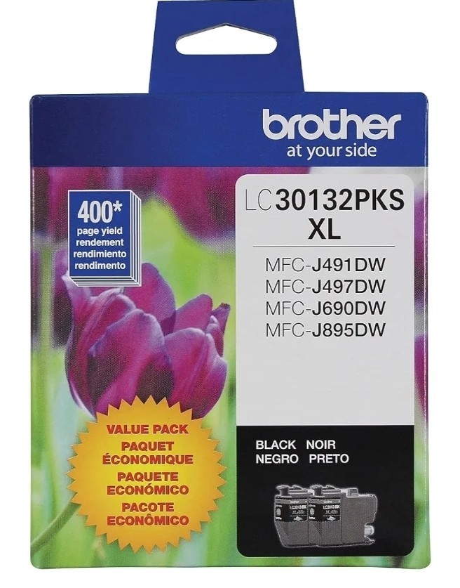 Brother LC3013-2PKS Black Ink Cartridge High Yield (2×400 Yield) Genuine