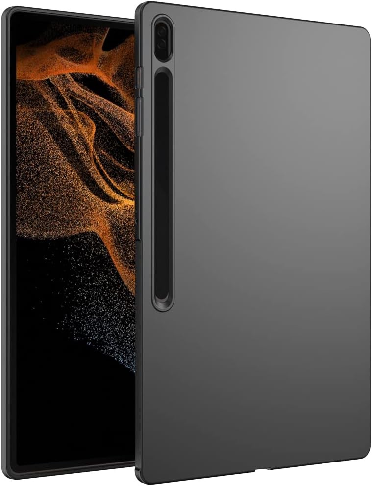 Case for Galaxy Tab S8/S9 Ultra 14.6 Inch, Thin Protective Cover, Black