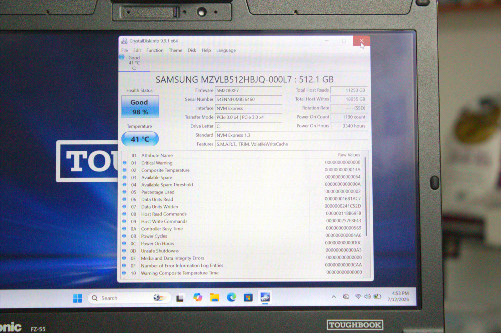 Panasonic Toughbook FZ-55 i7-8665U 512GB SSD 16GB RAM Touch 4G GPS New Battery