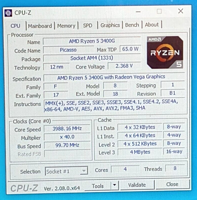 YD3400C5M4MFH – AMD CPU Ryzen 5 3.70GHz Socket-AM4 Desktop Processor CPU