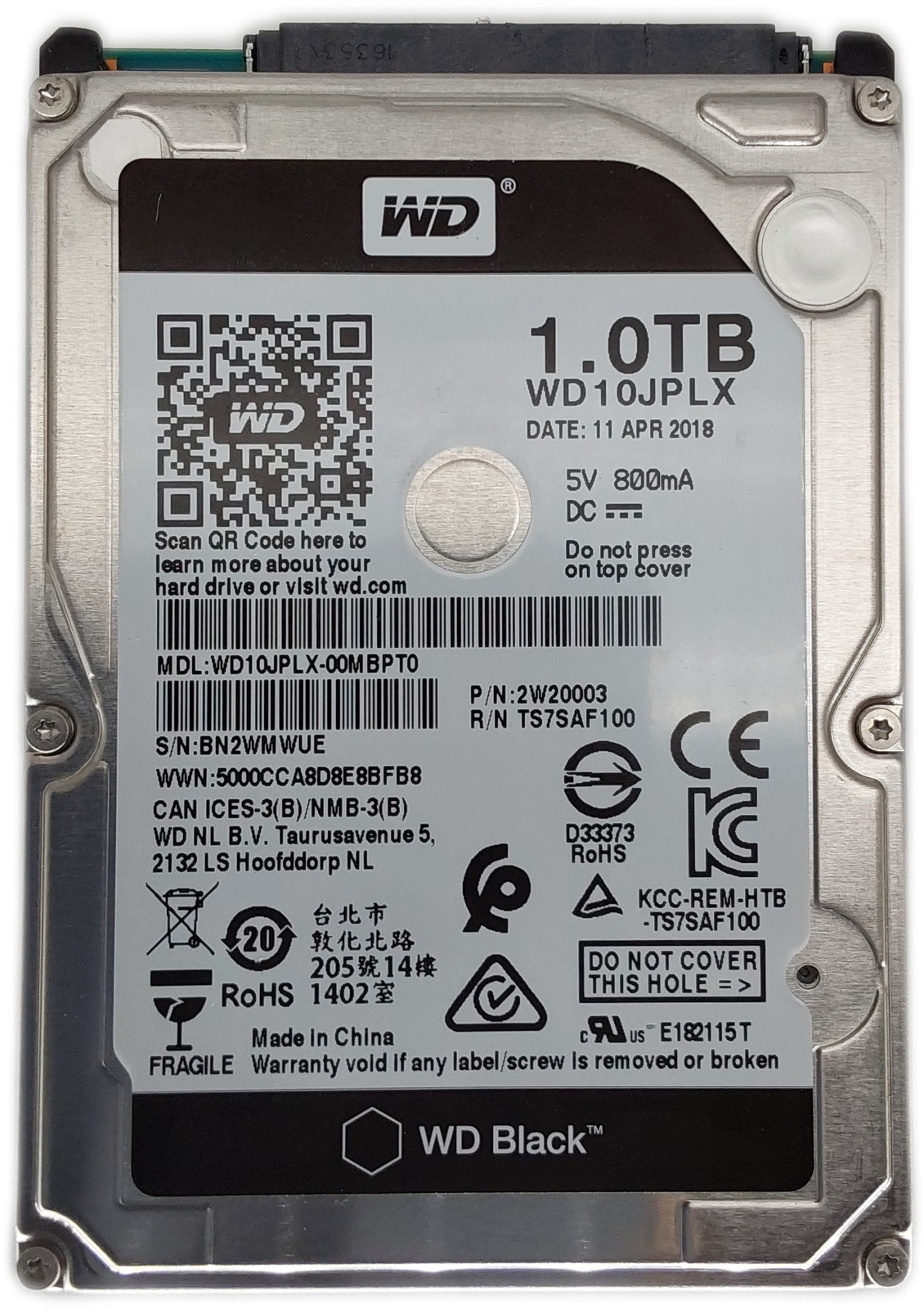 Western Digital WD Black WD10JPLX 1TB 2.5″ SATA III HDD