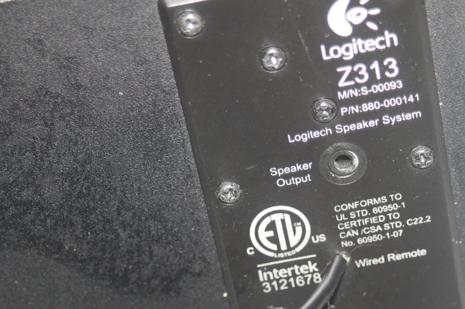 Logitech Z313 2.1 Speaker System Subwoofer+Satellites. Wired Remote, Tested.