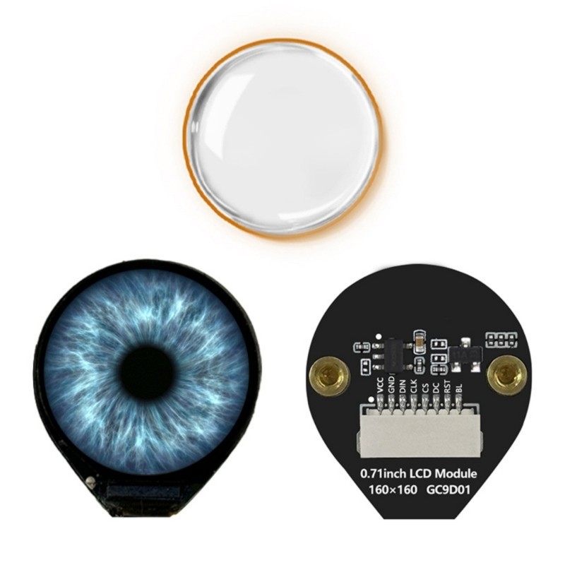 0.71in Round LCD Display Screen 160x160P Highly Resolution for Wearable Devices