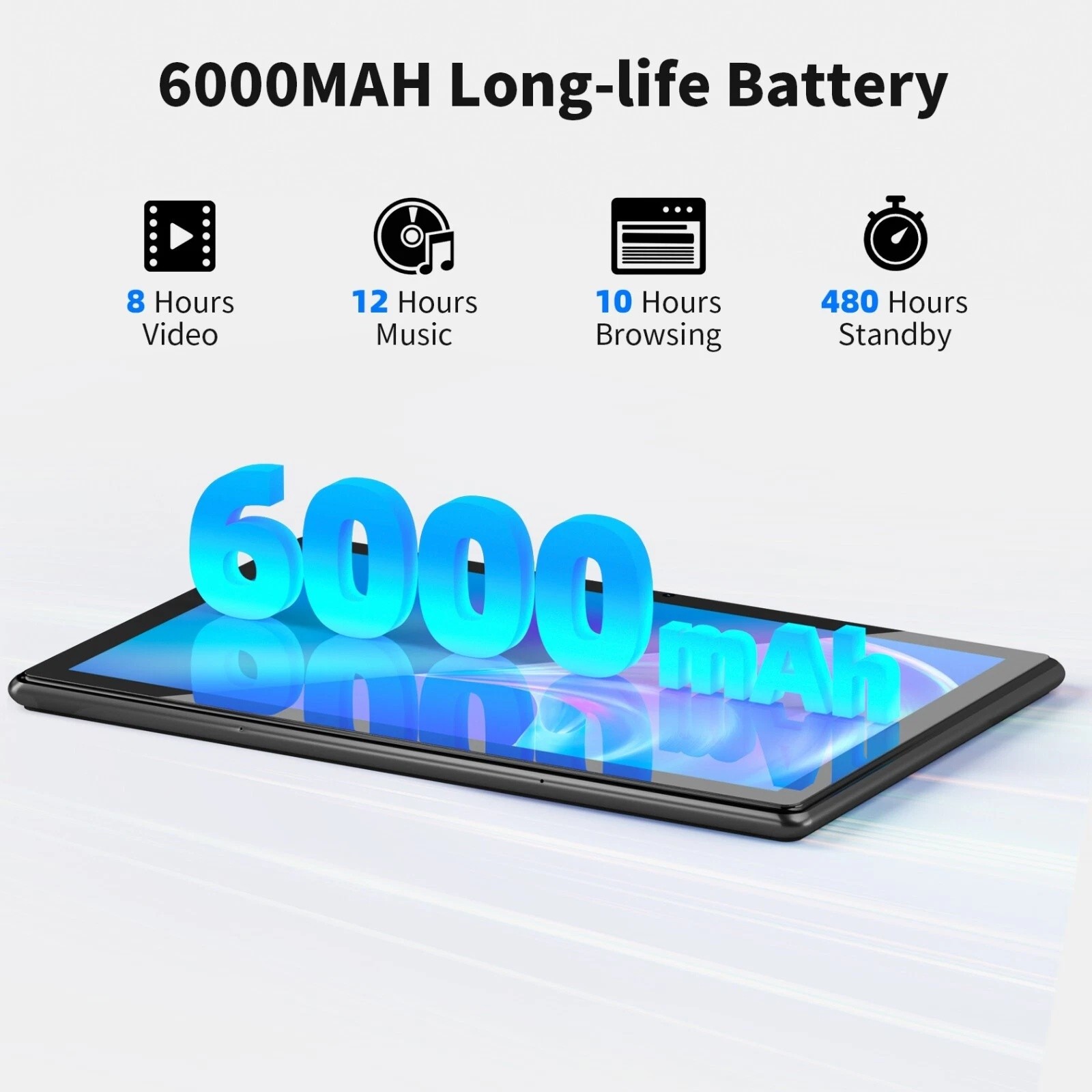 SGIN 10.1 Inch Tablet Android 13 4GB RAM 128GB ROM Octa-Core Google 5G WiFi