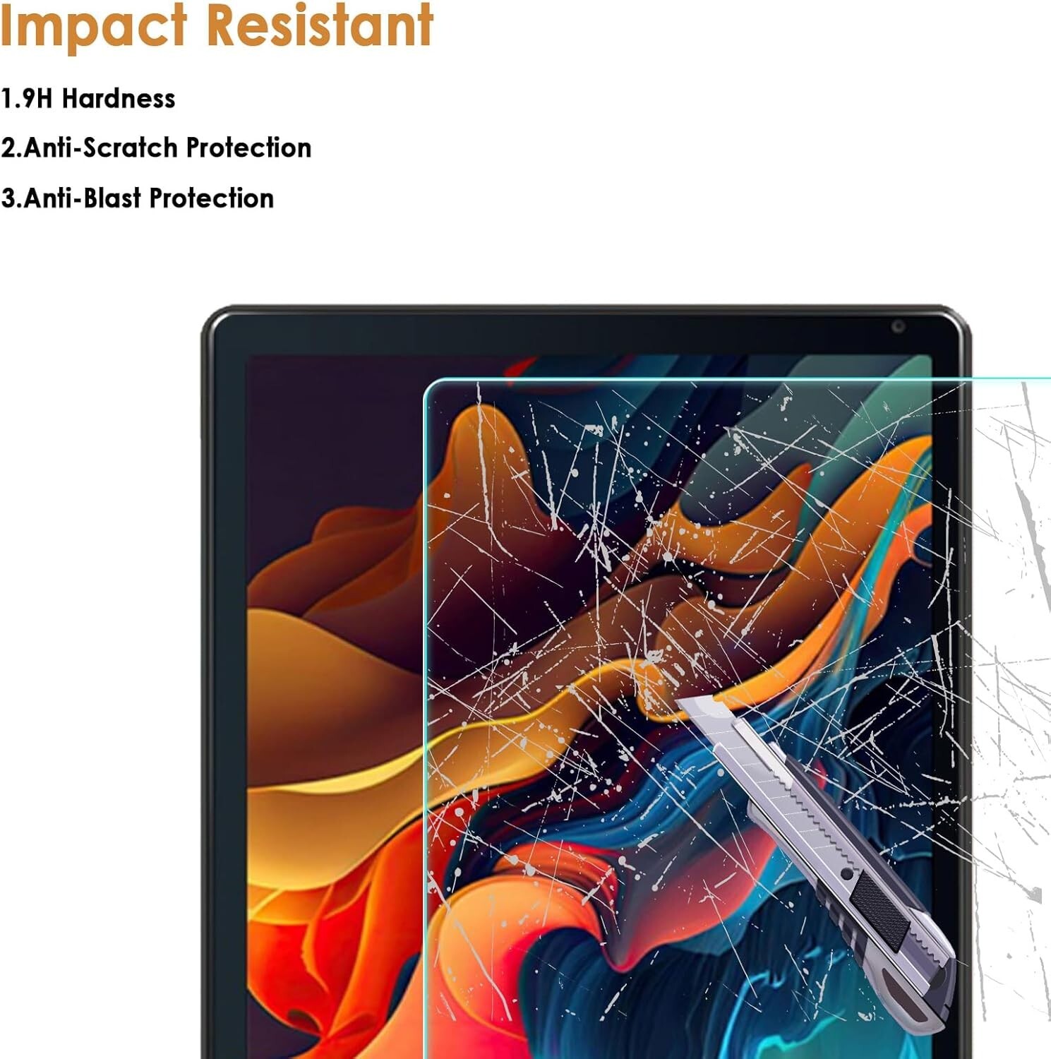 (2 Pack) Screen Protector For 10.1″ Android Tablet (Model: C107) Tempered Glass