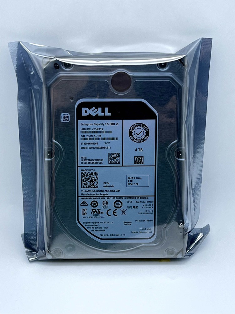 FIT FOR DELL MWHY9 0MWHY9 ST4000NM0265 Seagate Exos 7E8 4TB SATA 6Gb/s 3.5″ HDD