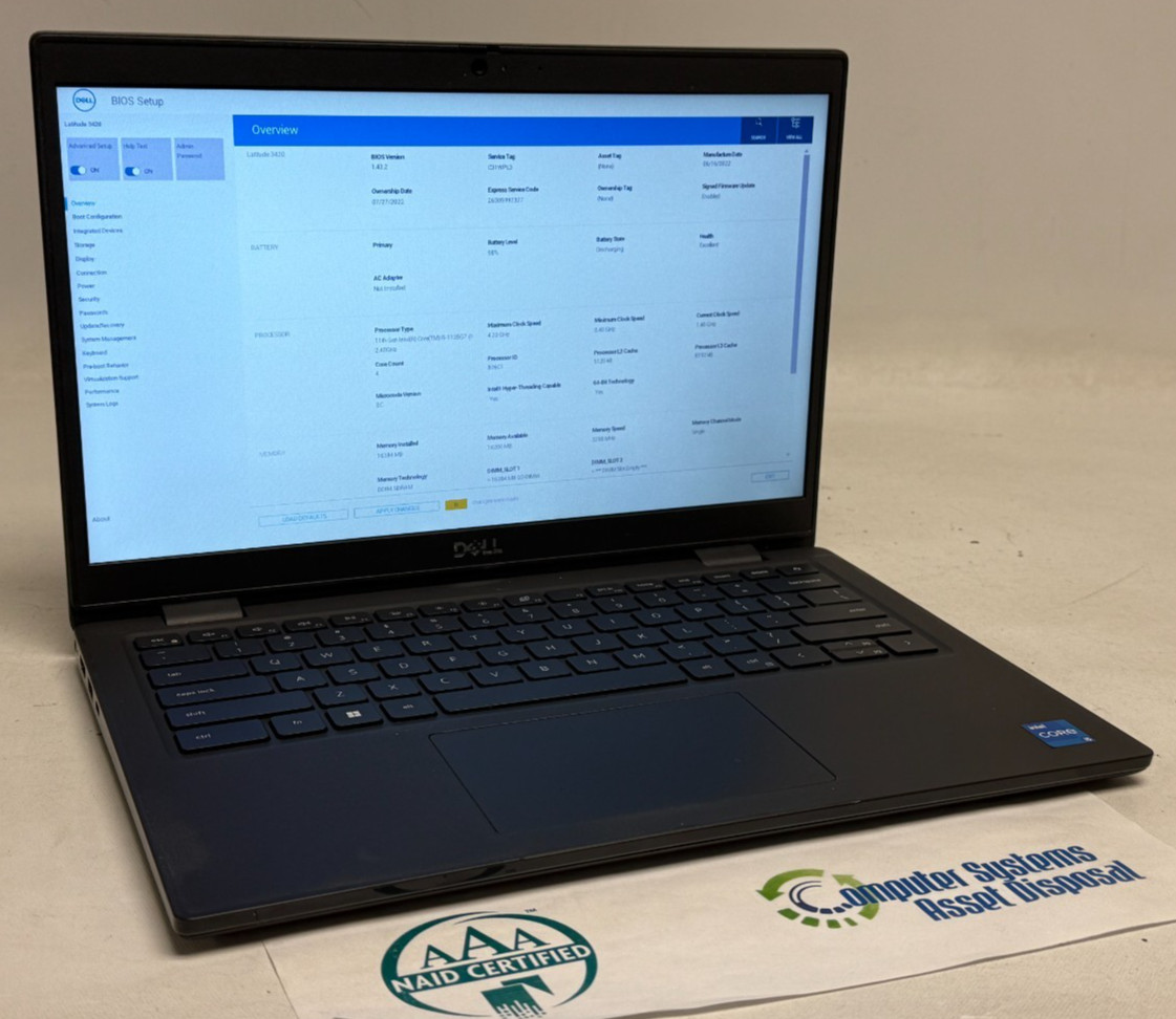Dell Latitude 3420 14″ (i5-1135G7 2.40GHz – 16GB RAM – 256GB SSD – Win11Home)