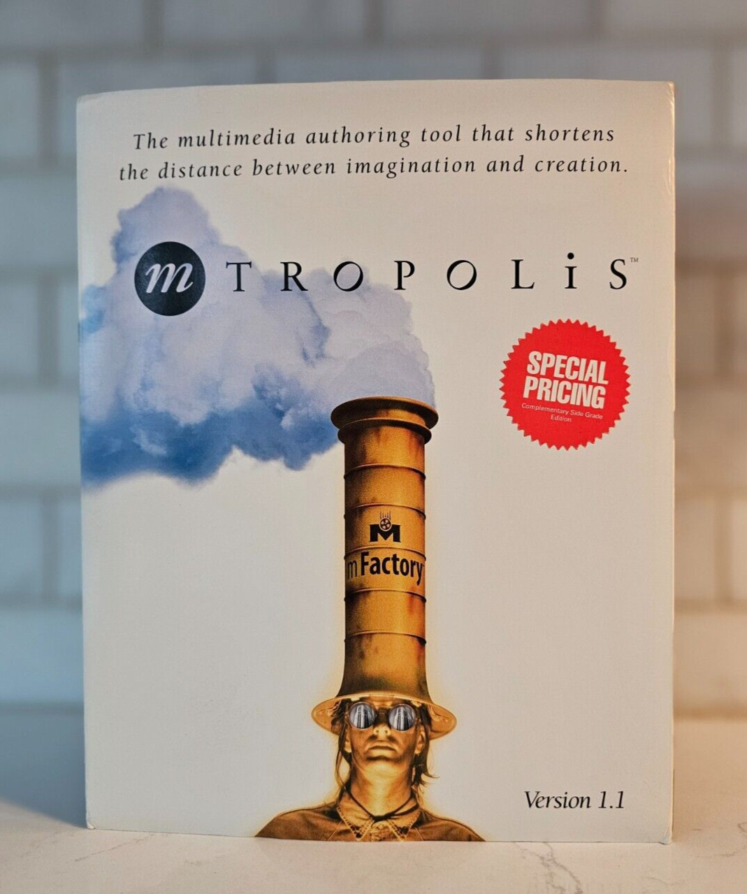 RARE VTG m Tropolis Multimedia Authoring Tool v 1.1 Manuals & 3.5″ Disks MAC