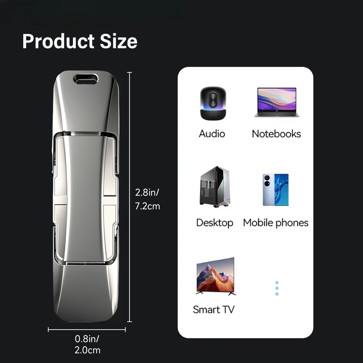 Solid State USB Flash Drive 550MB/s USB C & USB A 3.2 Dual Drive SSD Thumb Drive