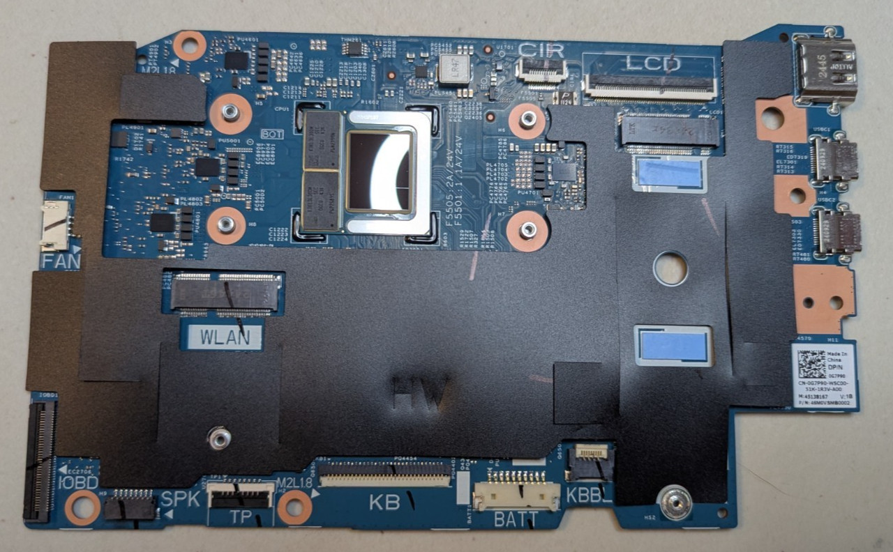 NEW OEM DELL 14 PLUS DB14250 MOTHERBOARD INTEL U7-256 16Gb JARVIS G7P90 0G7P90