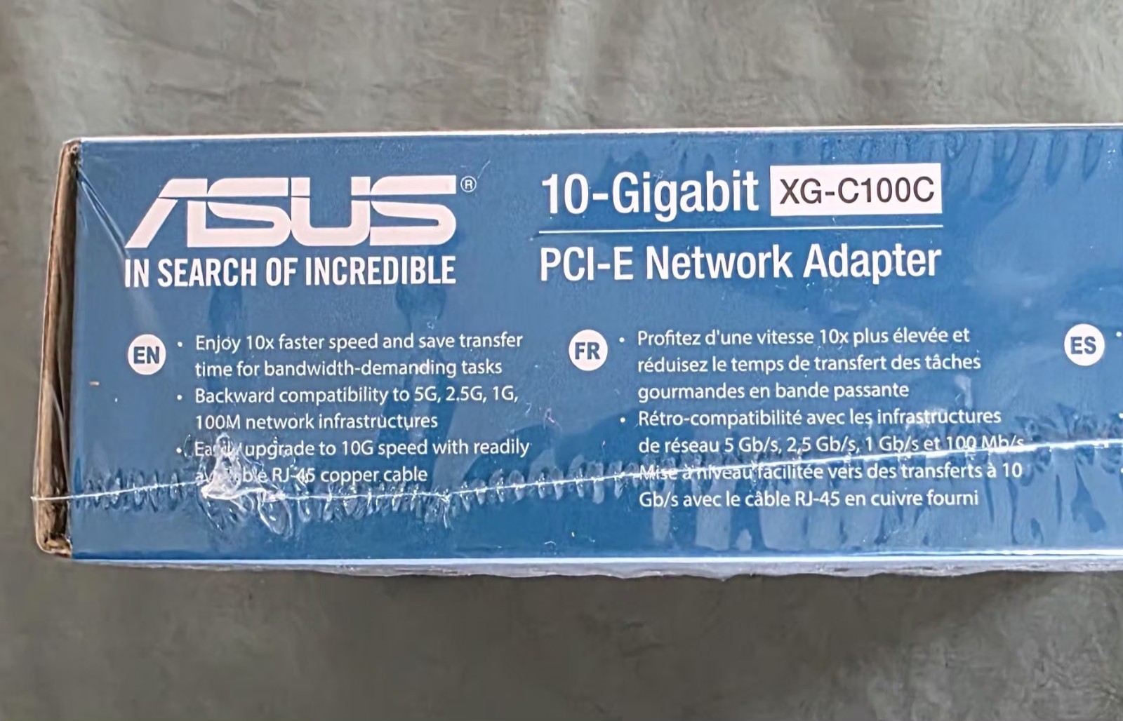 ASUS XG-C100C 10G PCI-E Network Adapter, Hyper-fast, 5 speeds, Brand New