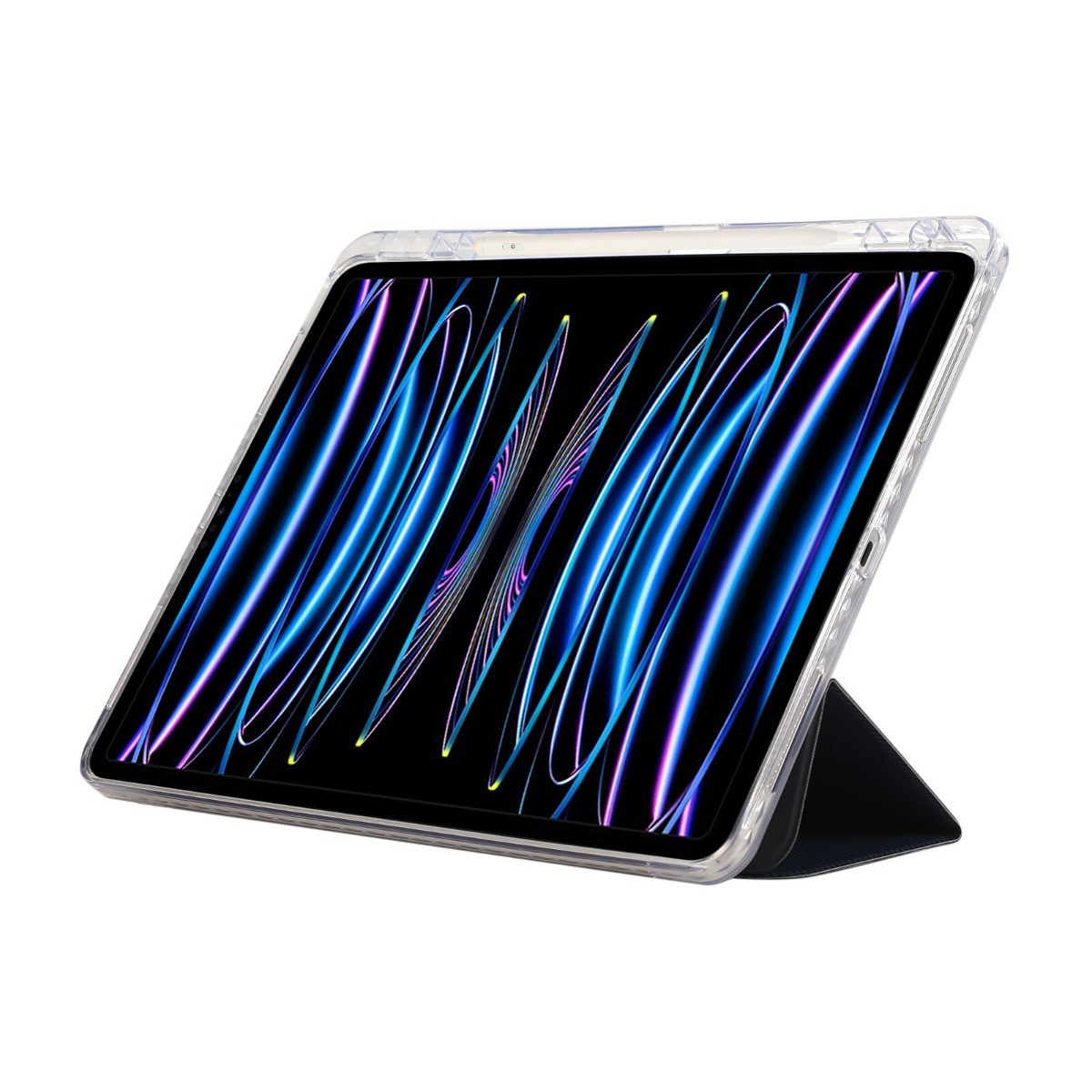 For Apple iPad Pro 11″ M5 M4 &iPad 5/6/7/8/9th Gen Leather Case Clear Back Cover