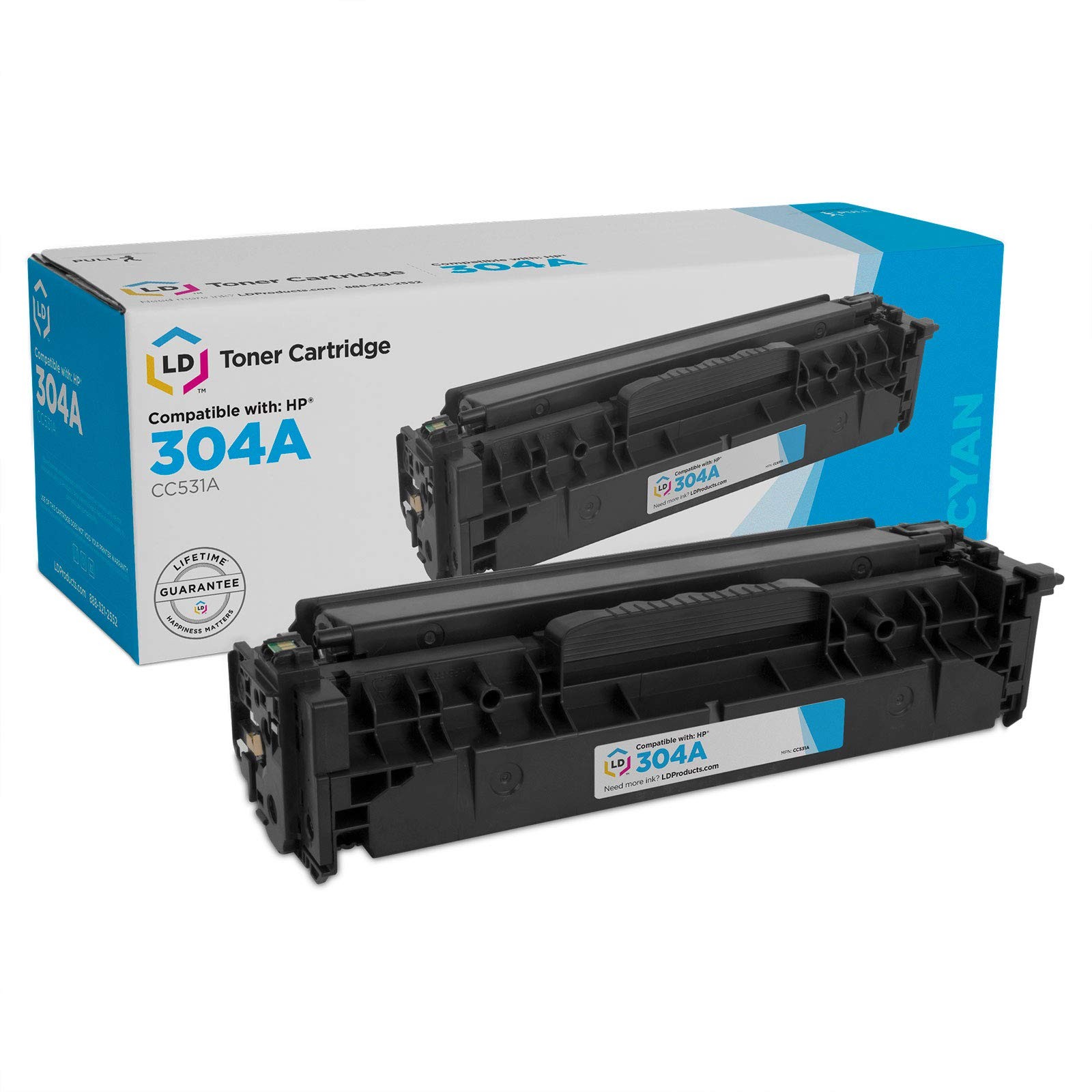 LD Products CC531A Cyan Kit – Compatible with USPS Shipping