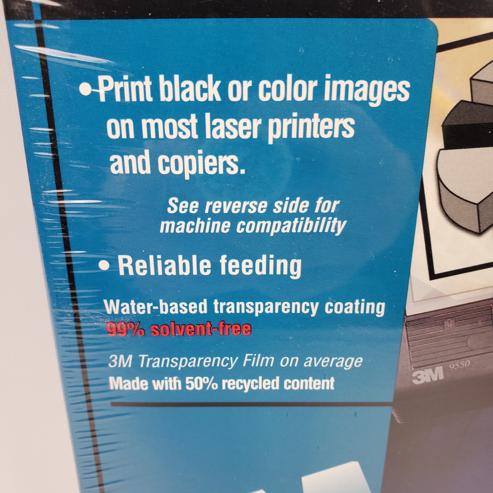3M Transparency Film CG5000 for Laser Printers & Copiers 50 Sheets New Sealed