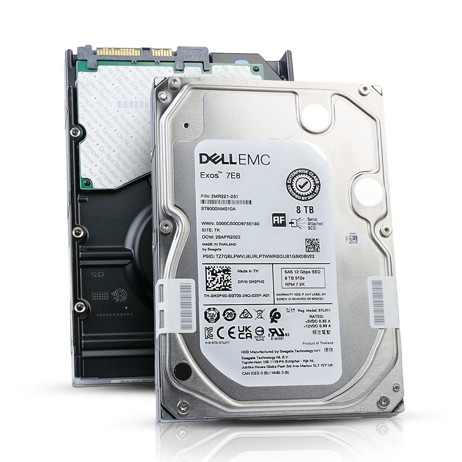Dell/Seagate Exos 7E8 8TB ST8000NM010A 7.2K RPM SAS 12Gb/s 512e 3.5″ HDD