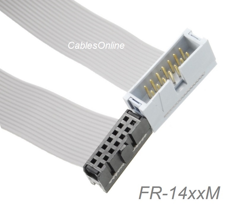 14-Pin (2×7) 2.54mm-Pitch Male/Female 14-wire IDC Flat Ribbon Extension