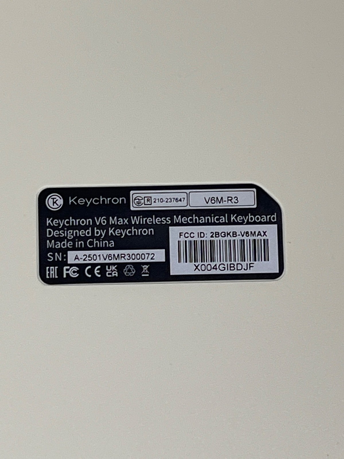Keychron V6 Max Full-Size Wireless Mechanical Keyboard Brown Tactile Switches