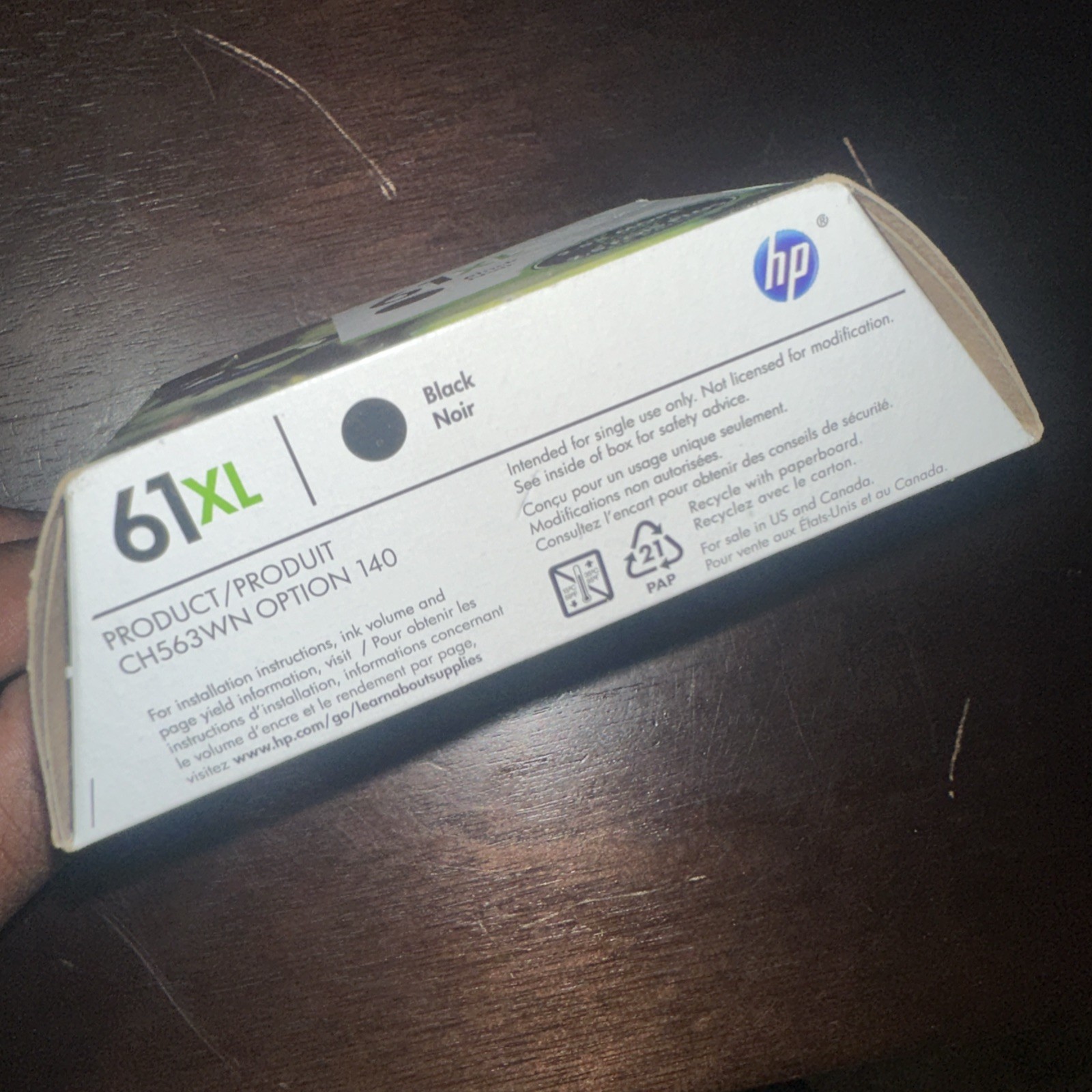 Genuine HP 61XL Black Ink Cartridge CH563WN New Expired Exp Jan 23