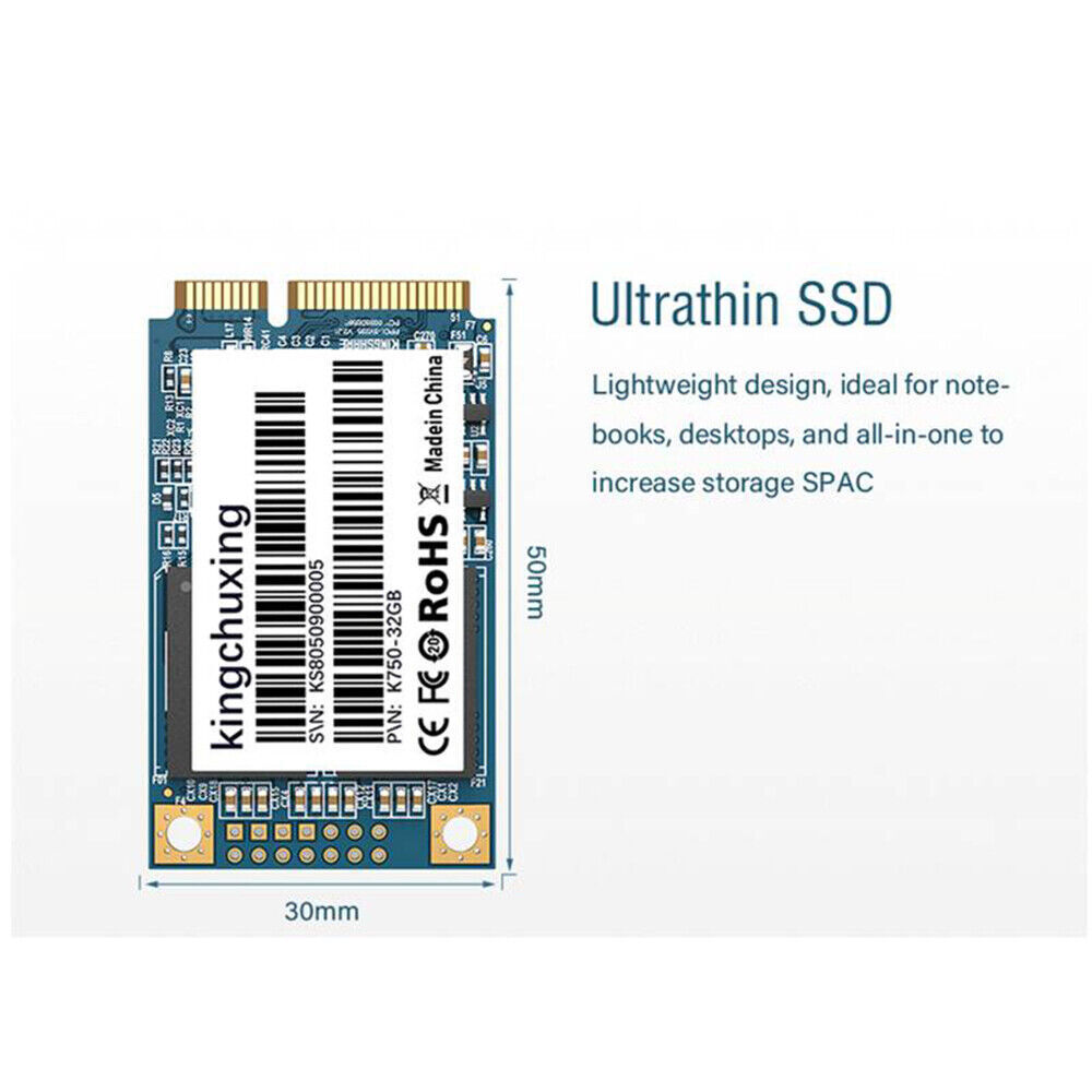 Kingchuxing 128GB mSATA III SSD Internal Solid State Hard Drives Laptop 550MB/s