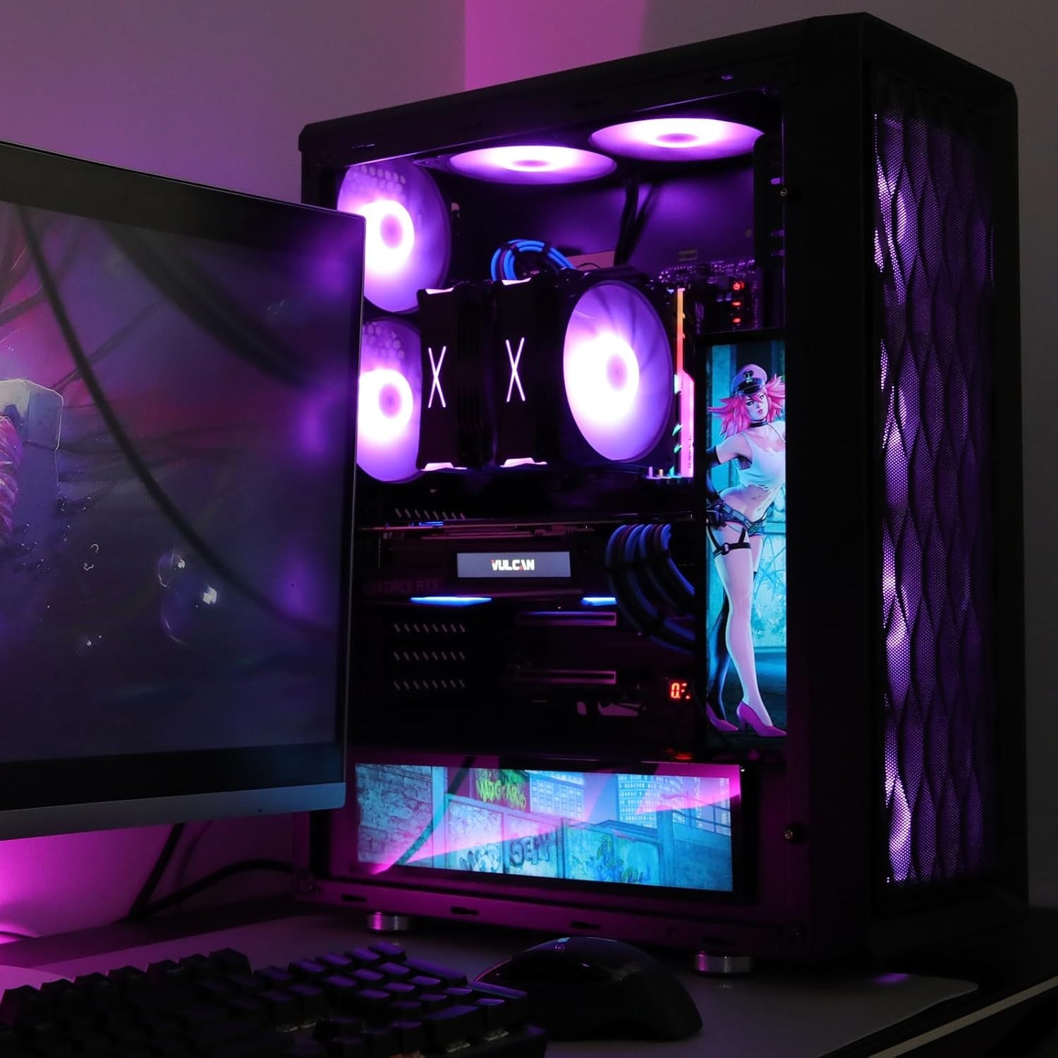 Multi-Mode LED Lights Panel for Full Tower Computer Cases