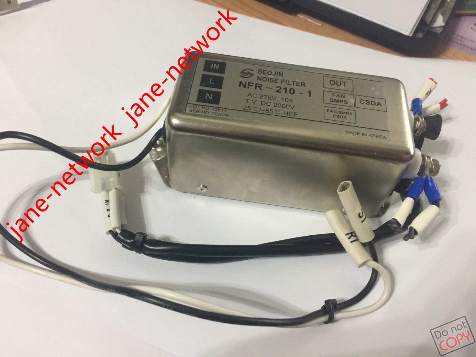 100% test SEOJIN NOISE FILTER NFR-210-1 (by DHL or Fedex)#j1688