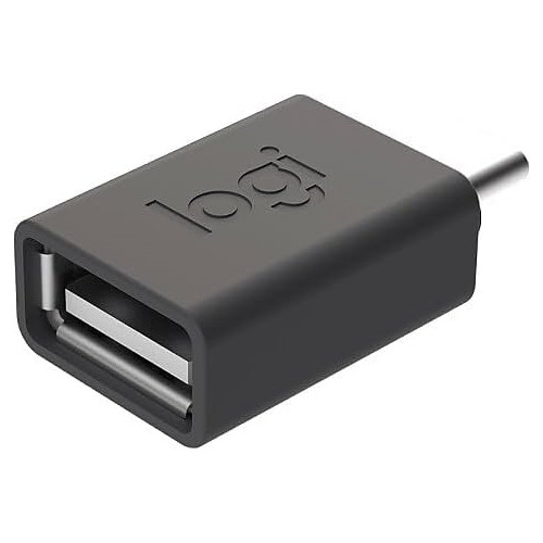 Logitech USB-C to USB-A Adapter Black USB 2.0 Laptop Tablet Phone