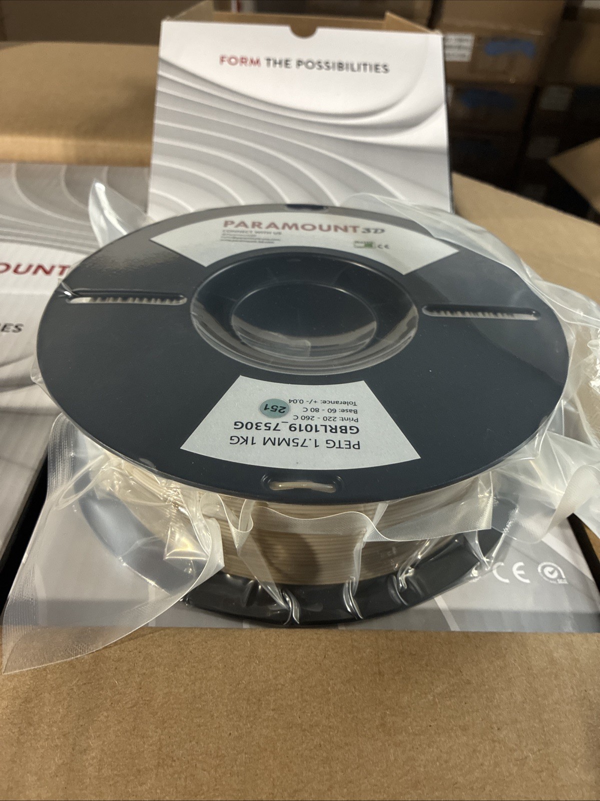 Paramount 3D PETG Military Khaki 1.75mm 1kg Filament GBRL1019 – CASE OF 8