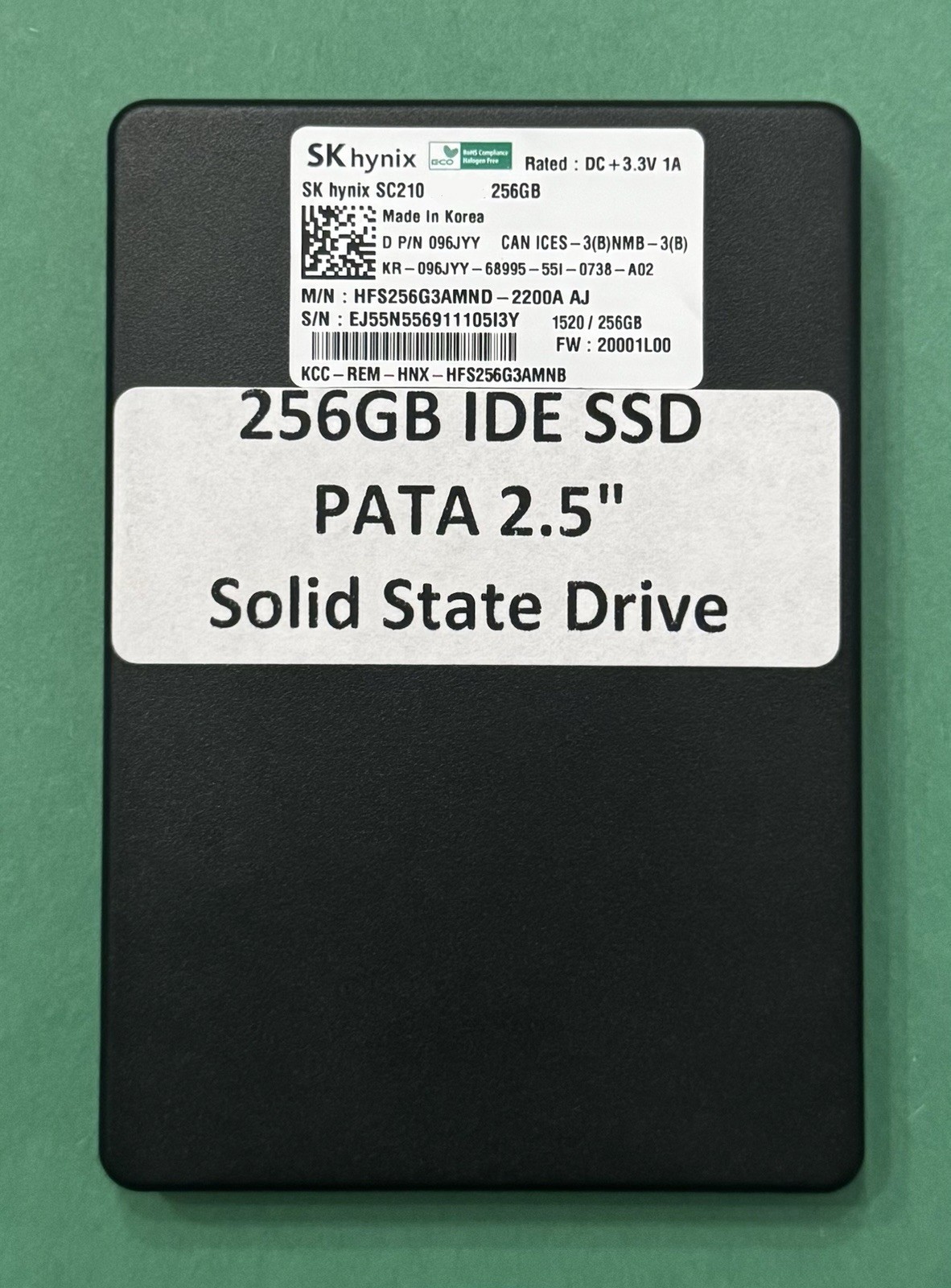 SK Hynix 2.5” IDE 256GB Internal SSD – 44-pin PATA Solid State Drive for Laptop