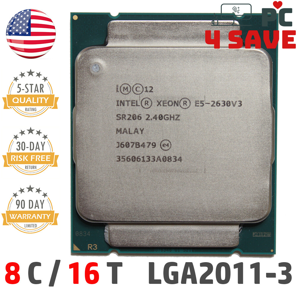 Intel Xeon E5-2630 V3 SR206 2.40GHz 20M 8-Core LGA 2011-3 Server Processor 85W