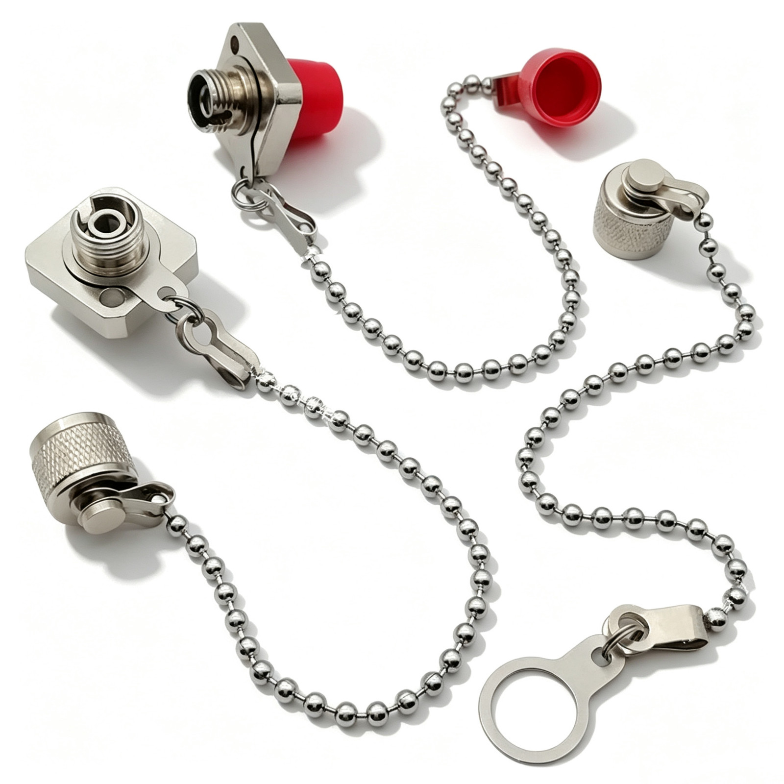10pcs~50pcs FC Protective Dust Cap Self Lock Cover FC Coupler Light Source Plug