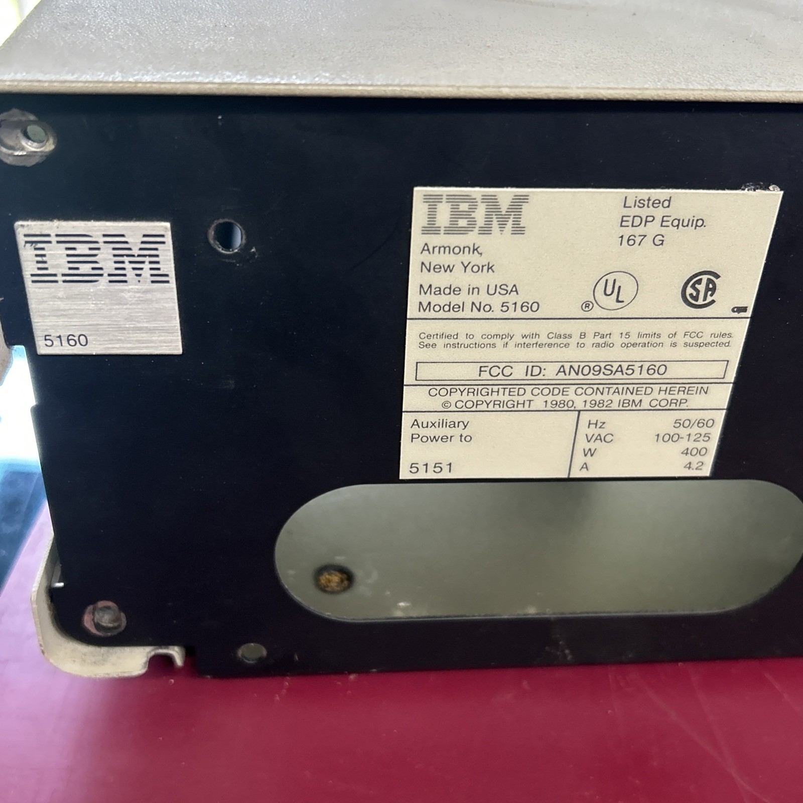 Vintage IBM Personal Computer XT 5160 Desktop Computer Case (empty)