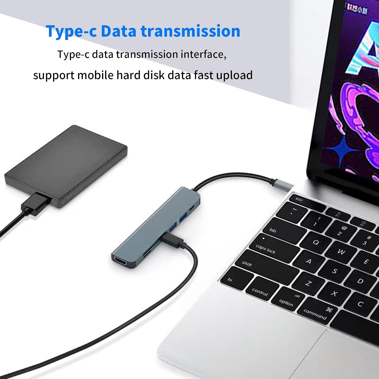 7-in-1 USB C Hub with 4K Output & 100W PD Charging for Ultimate Convenience