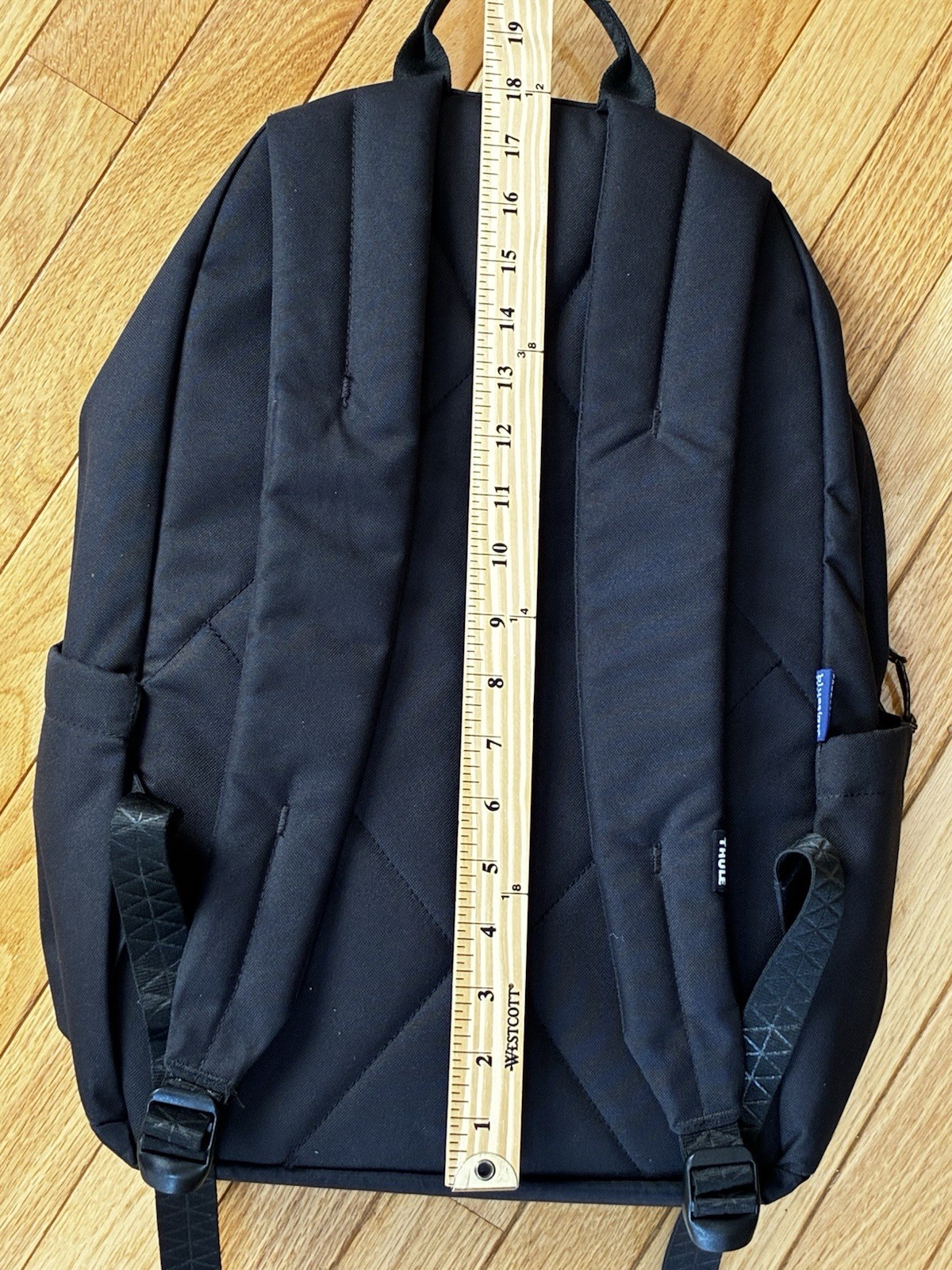 Thule Sweden Backpack Black Softshell Geometric Lined Padded, Laptop Compartment