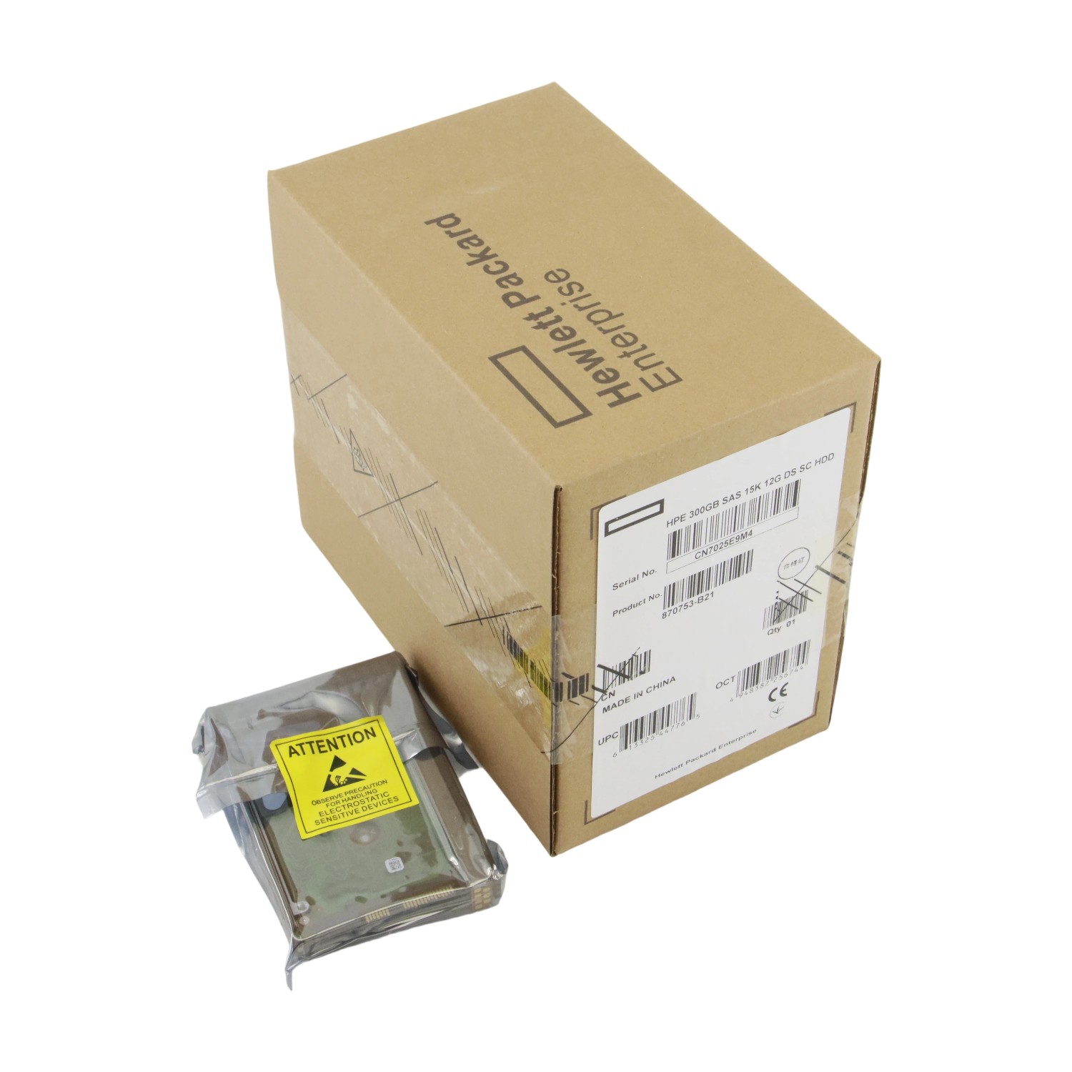 HPE 300GB 870753-B21 870792-001 15K 12GB/s SFF 2.5″ SAS SC DS HDD HARD DRIVE New