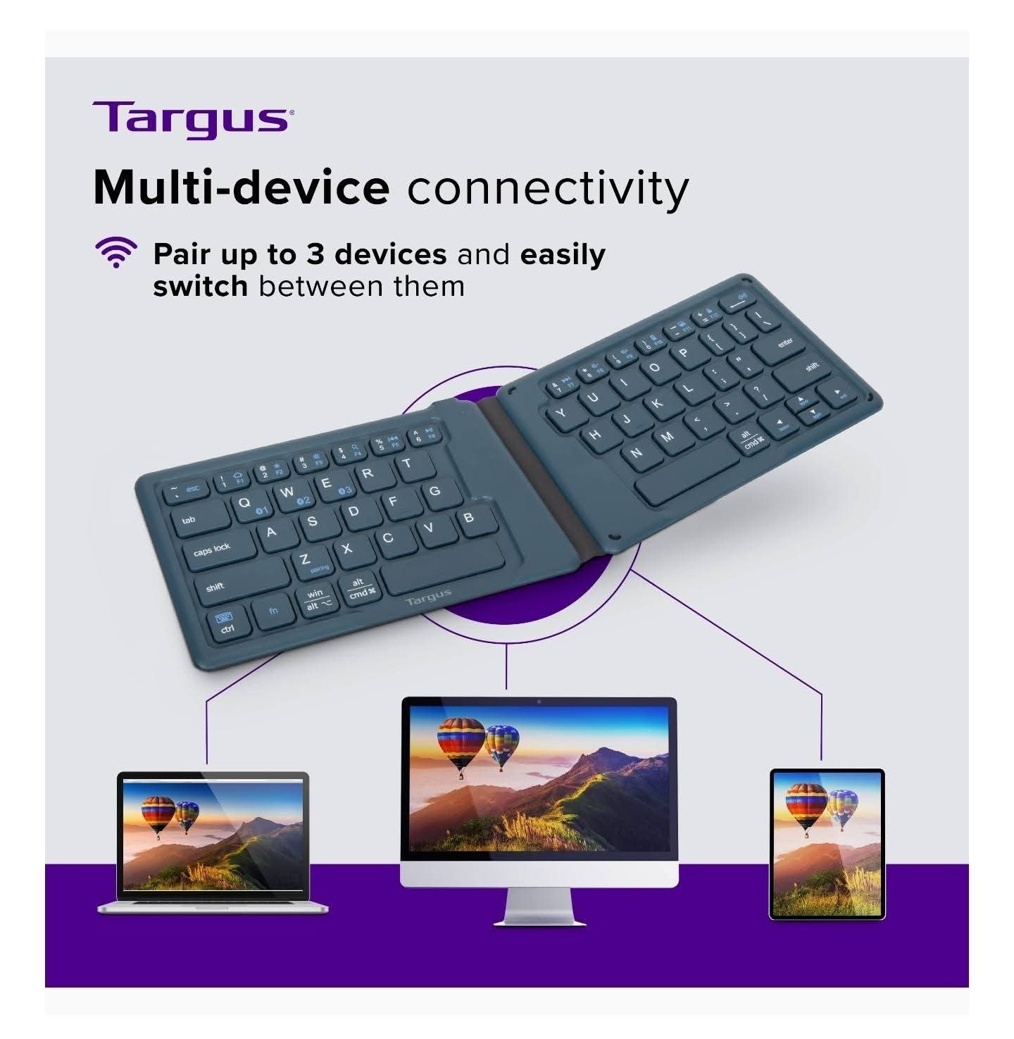 Targus Wireless Folding Keyboard Bluetooth Windows Android, MacOS, iOS Brand New