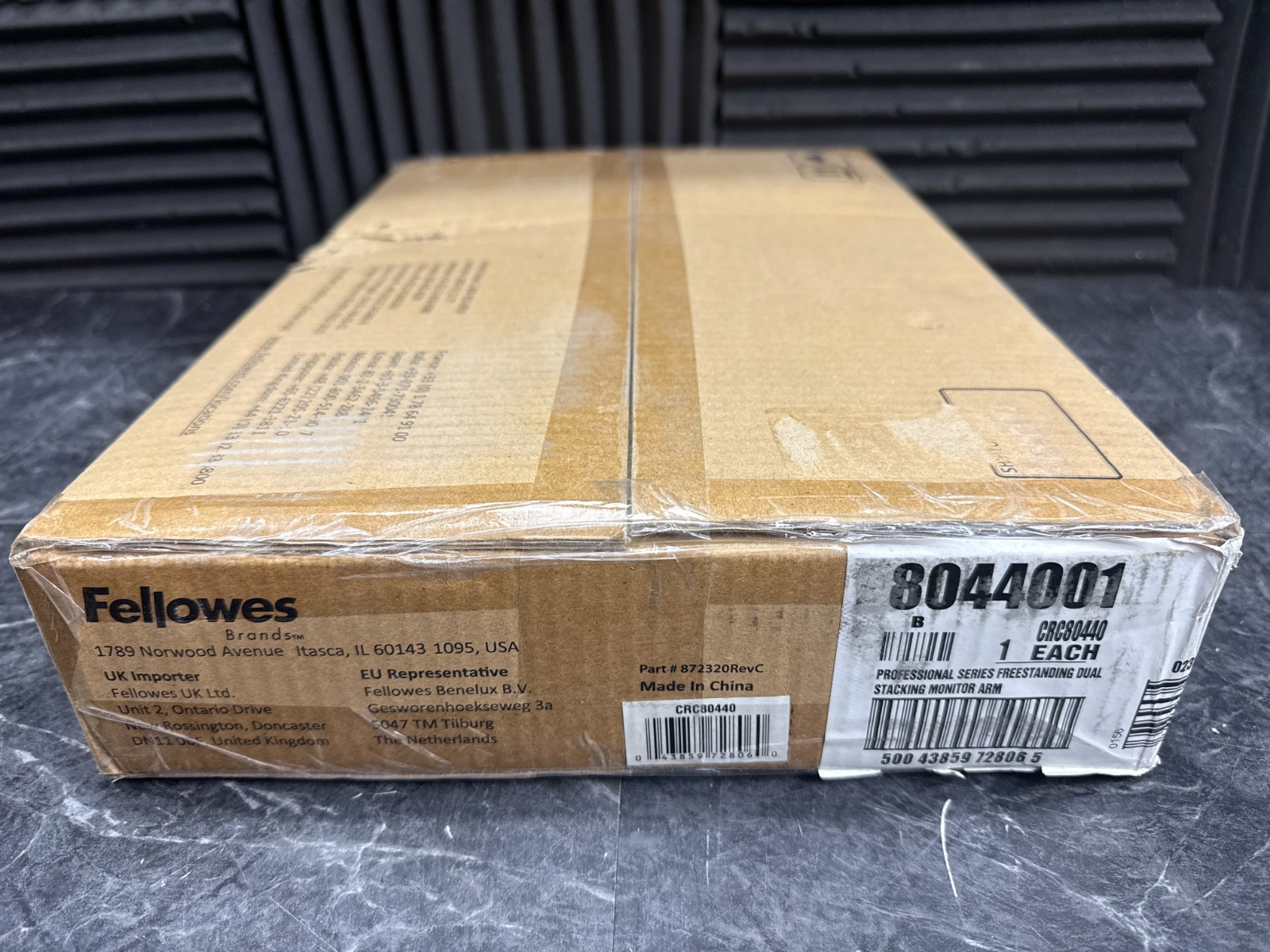 Fellowes Professional Series Freestanding Dual Stacking Monitor Arm 8044001