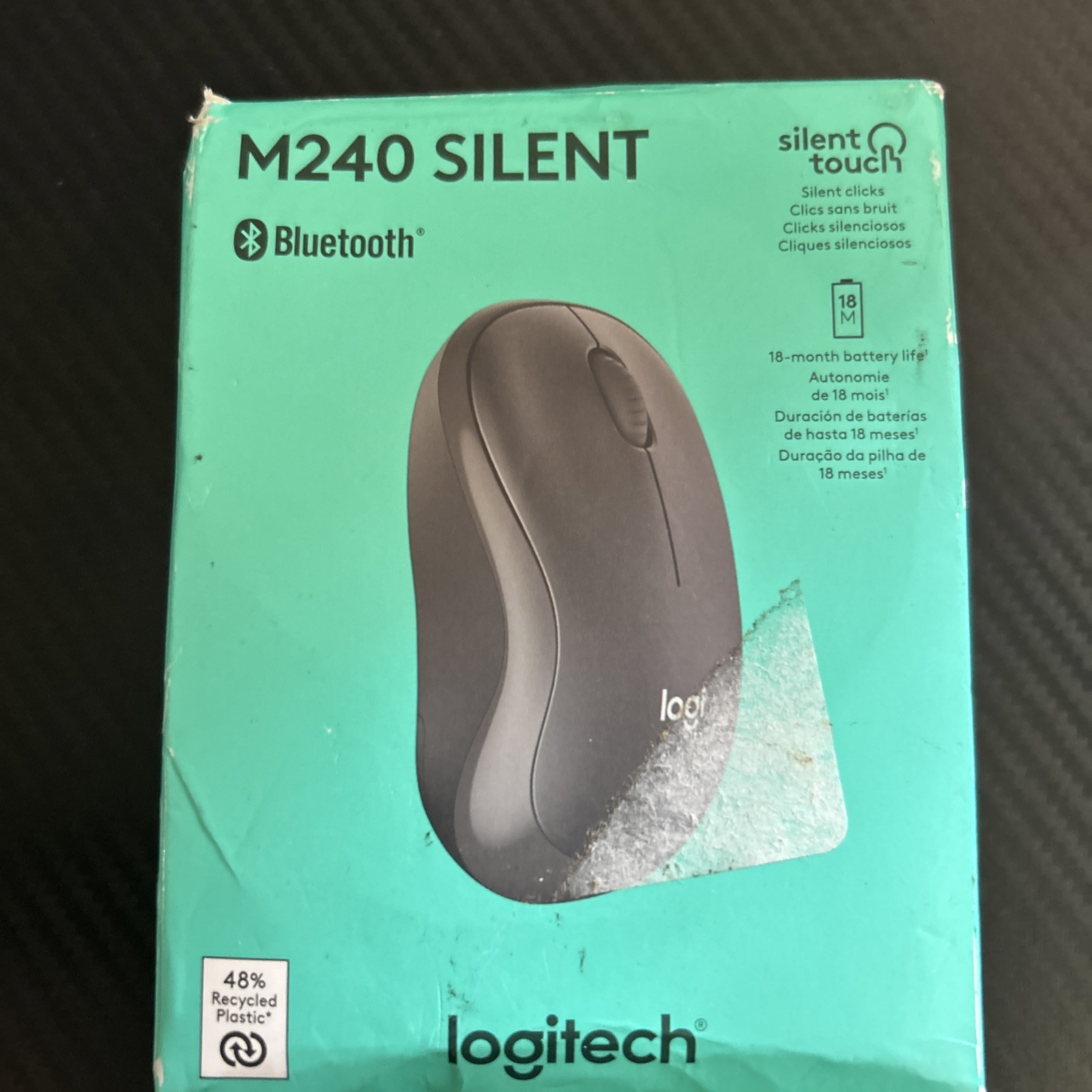 Logitech – M240 Silent Wireless Optical Ambidextrous Mouse – Wireless – Graphite