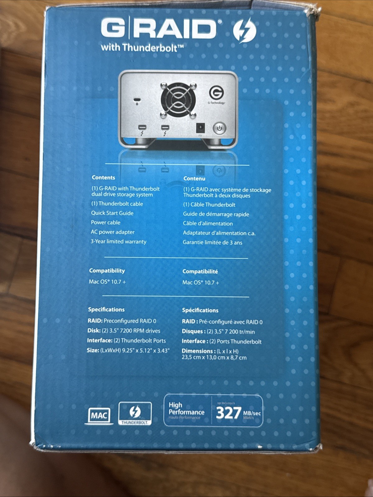 G-Technology G-RAID Thunderbolt 4TB Dual External Hard Drive