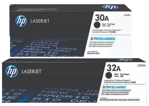 Set Genuine Factory Sealed HP 30A Toner Cartridge and 32A Drum CF232A CF230A