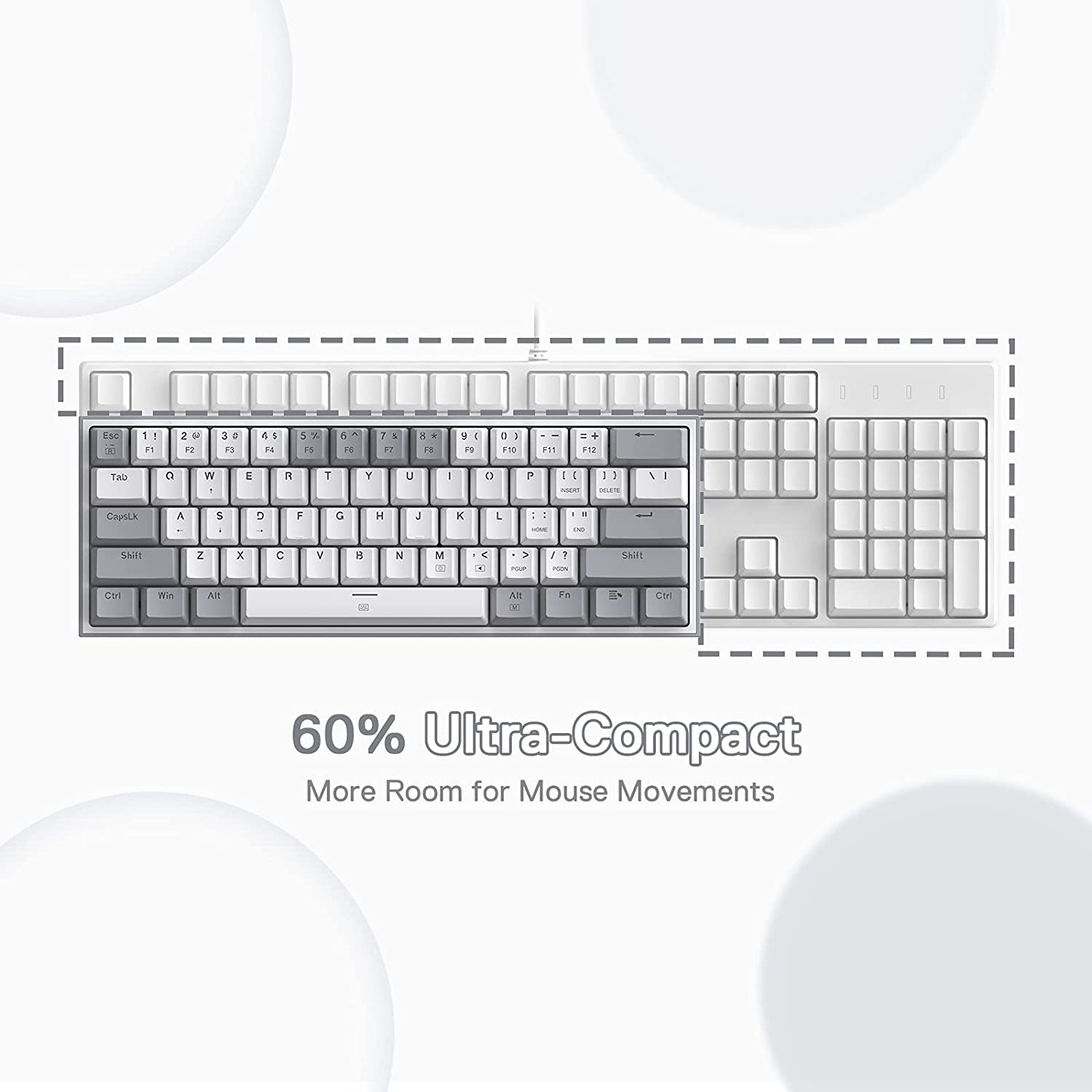 K617 Wired 60% Compact Hot-Swap RGB Gaming Mechanical Keyboard | 61 Keys Design